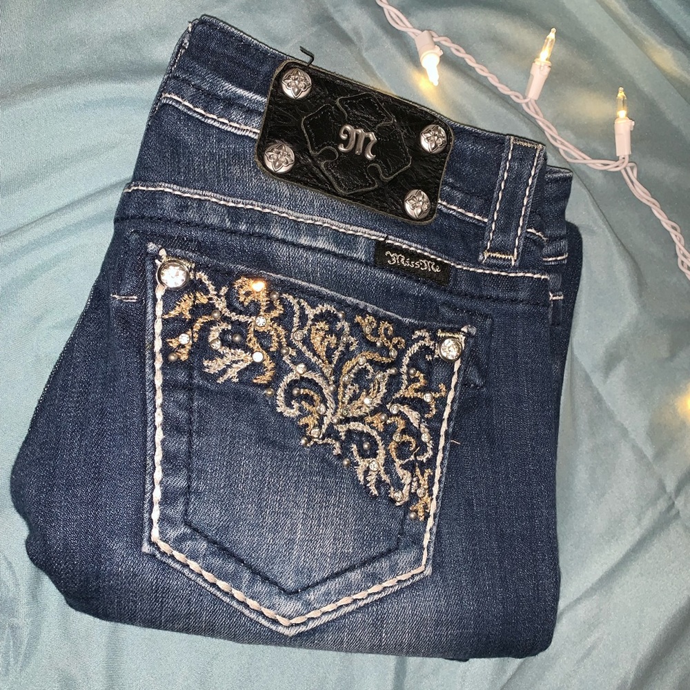 [HOLD] TAILORED Miss Me Distressed Boot Cut Jeans